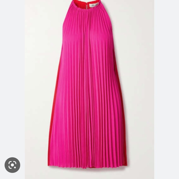 DVF Pink and Red flowy dress - Picture 1 of 5